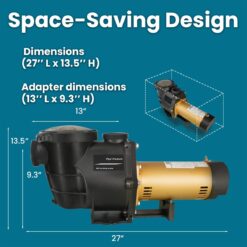 XtremepowerUS 2HP In-Ground Swimming Pool Pump Variable Speed 2