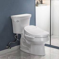 ZMJH Bidet Toilet Seat, Electric Smart Heated Seat with Slow Closes, Vortex Wash, White, A102S-W (Elongated)