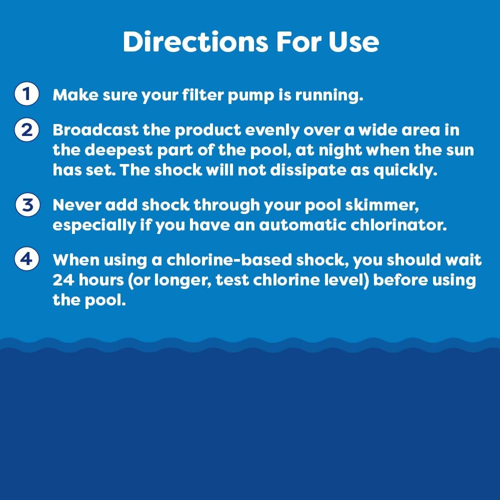 In The Swim Sodium Dichlor Chlorine Shock Granules for Sanitizing Swimming Pools – Fast Dissolving, pH Balanced Sanitizer – 40 Pound