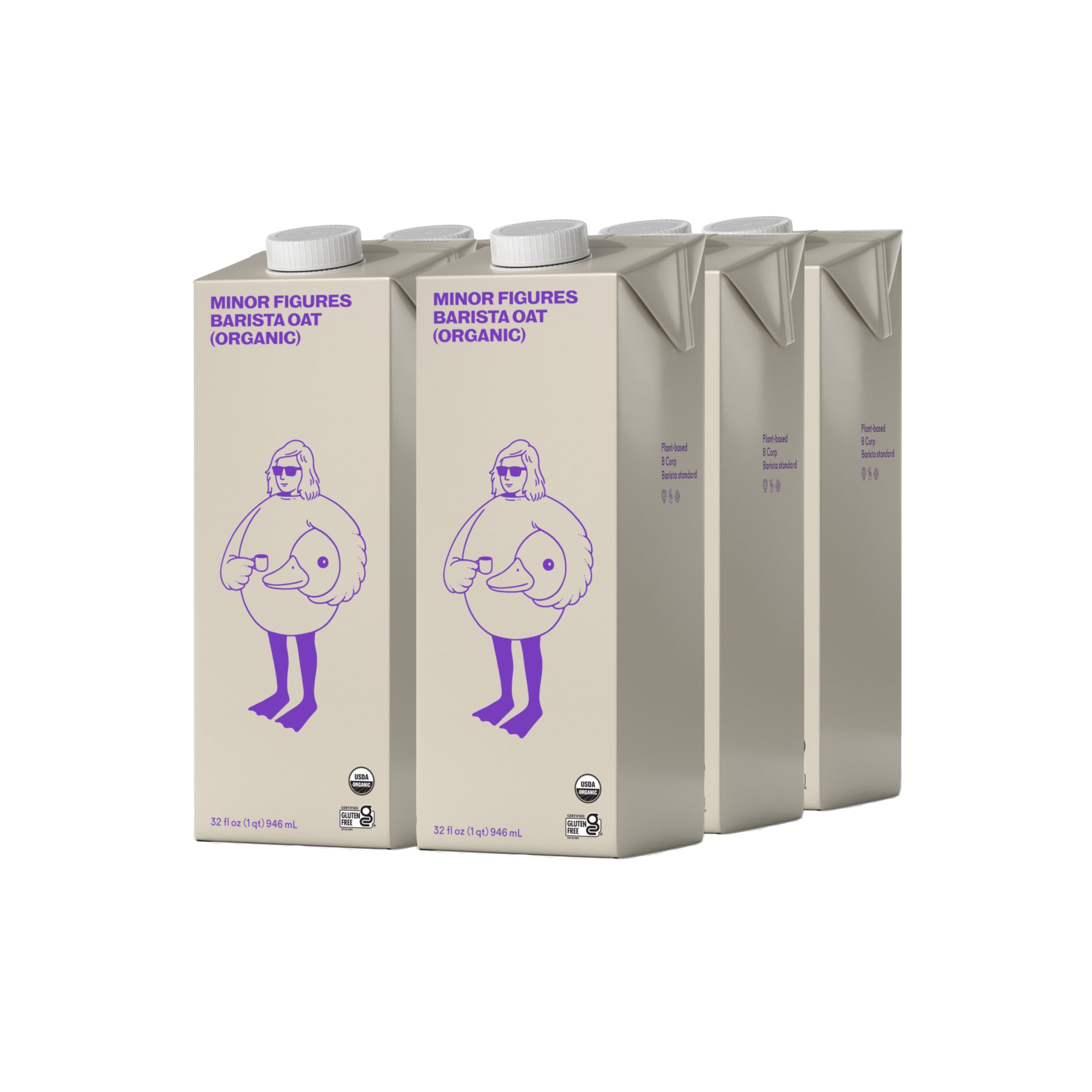 Minor Figures Oat Milk, Organic, Barista Standard - 32 Oz, 6 Pack - Plant Based, Vegan, Dairy Free, Shelf Stable, Unsweetened