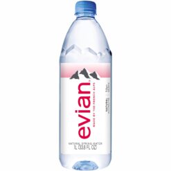 Evian Natural Spring Water, 1 L bottle, 12 pack