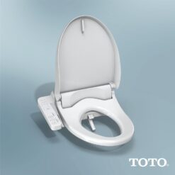 TOTO WASHLET A2 Electronic Bidet Toilet Seat with Heated Seat and SoftClose Lid, Elongated, Cotton White - SW3004#01