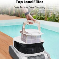 Hydro 4 Pool Robot, Pool Vacuum for Inground and Aboveground Pools, Floor, Wall and Waterline Cleaning and Scrubbing, 50' Cord