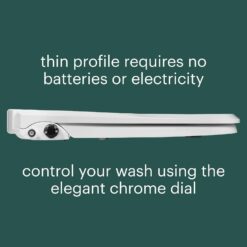 Brondell Bidet Toilet Seat Non-Electric Swash Ecoseat, Fits Elongated Toilets, White - Dual Nozzle System - Bidet with Easy Installation