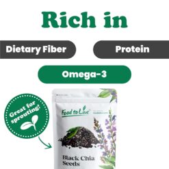 Food to Live - Black Chia Seeds, 25 Pounds – Whole, Sproutable, Vegan, Kosher, Keto, Sirtfood