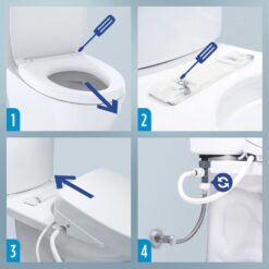 TOTO SW3074#01 WASHLET C2 Electronic Bidet Toilet Seat with PREMIST and EWATER+ Wand Cleaning, Elongated, Cotton White