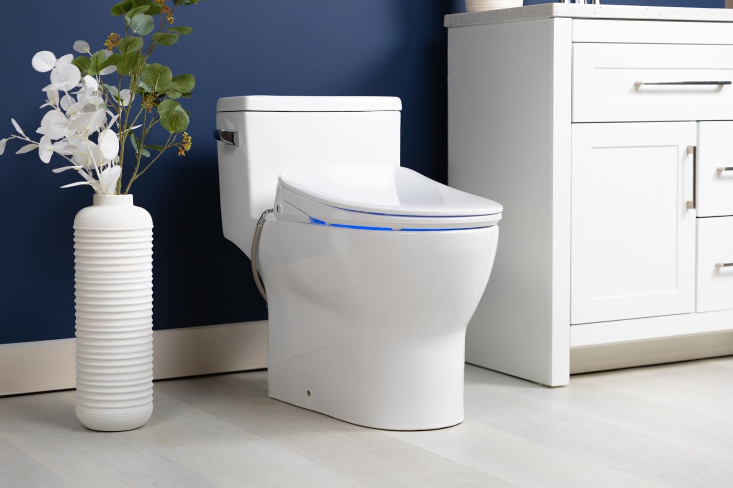 ALPHA BIDET iX Pure Bidet Toilet Seat in Elongated White | Ultra Low Profile | Endless Warm Water, Dryer