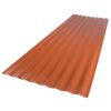 SUNTOP PALRAM 2.2-Feet x 6-Feet Corrugated Red Brick Polycarbonate plastic Roof Panel 10 -Pack