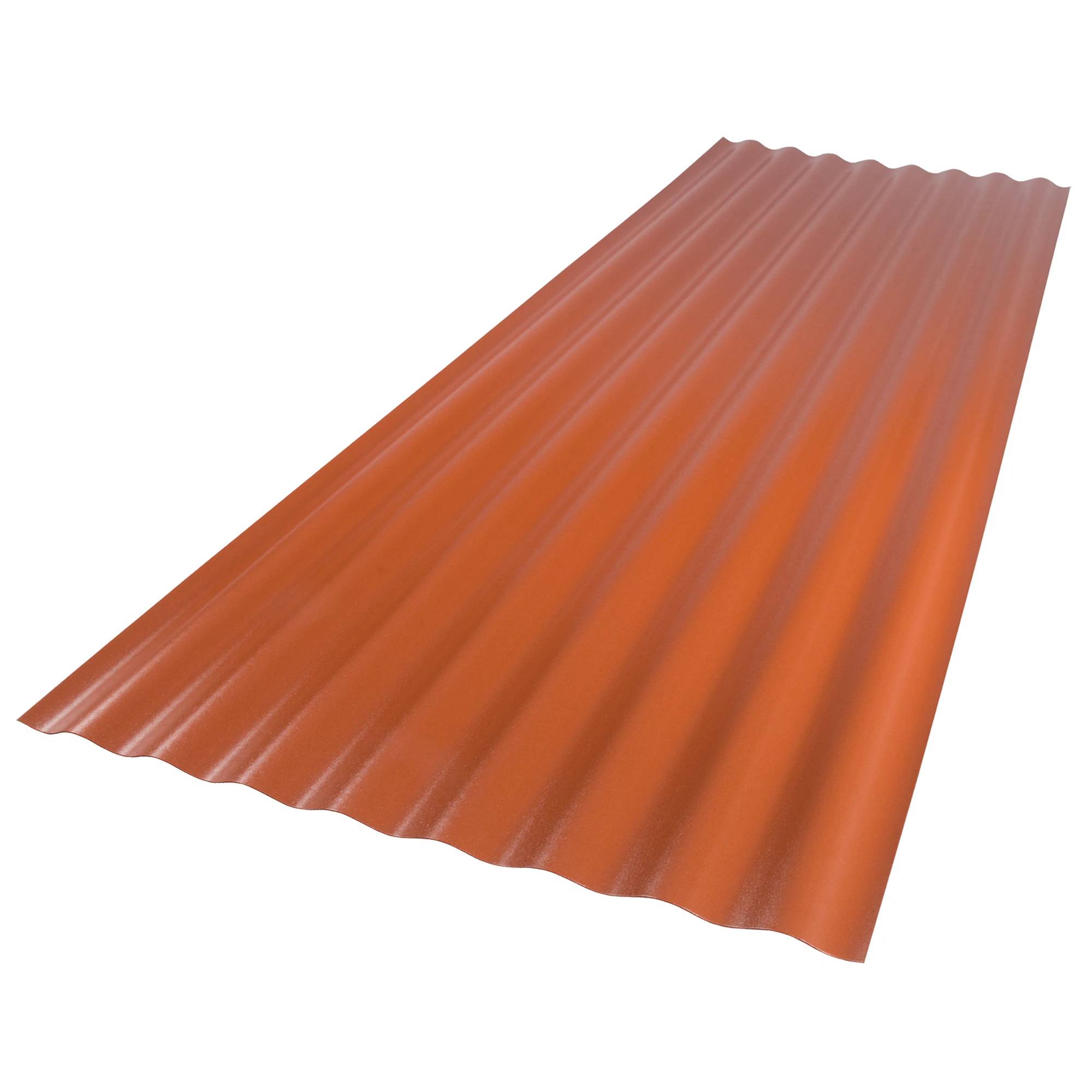 SUNTOP PALRAM 2.2-Feet x 6-Feet Corrugated Red Brick Polycarbonate plastic Roof Panel 10 -Pack