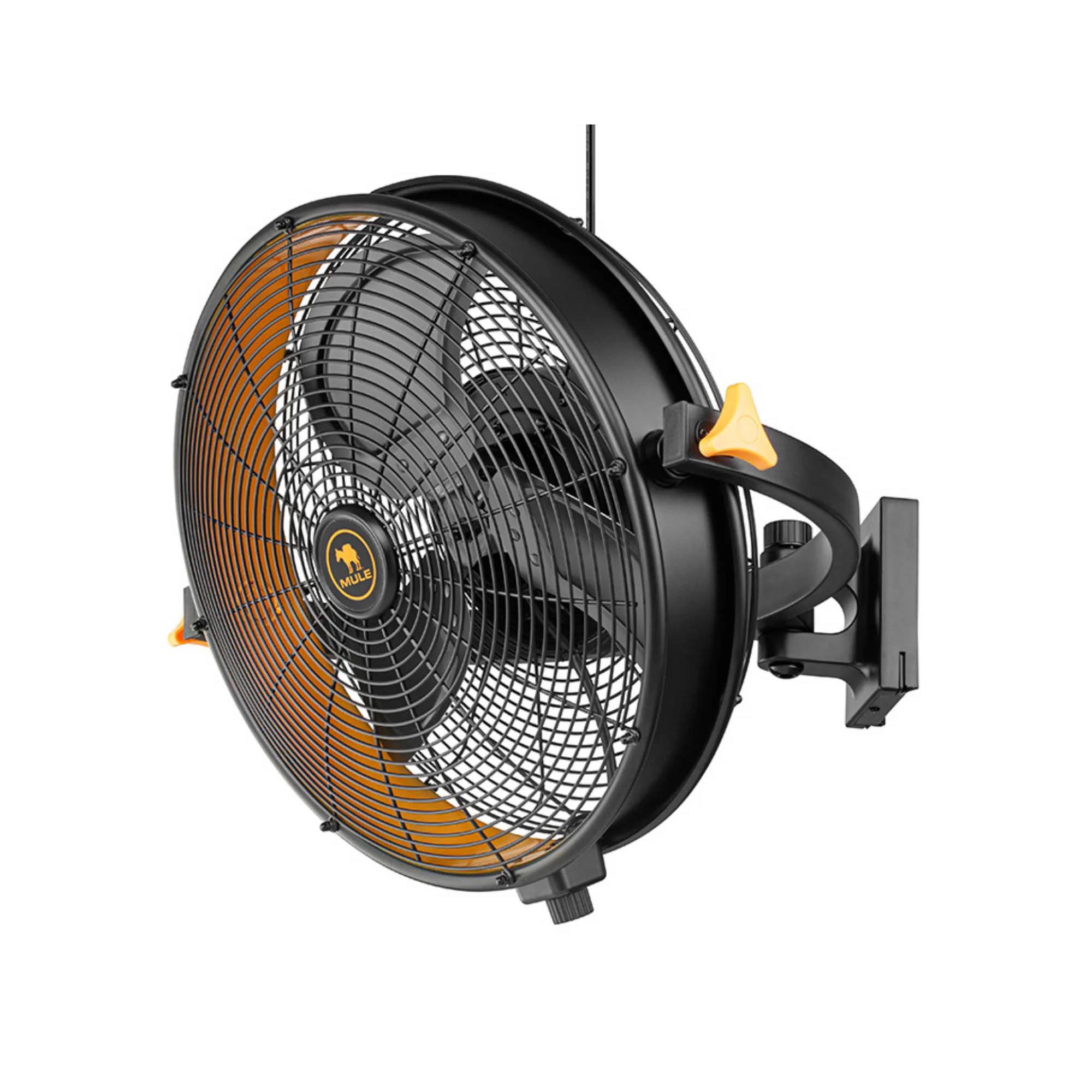 MULE 18-Inches Indoor or Outdoor Black Wall Mounted Fan