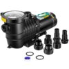 VIVOHOME 2.0 HP 6800 GPH Powerful Copper Motor Self Primming Dual Voltage in/Above Ground Swimming Pool Pump 1.5" & 2.0''