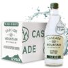 Cascade Mountain Spring Water in Glass Bottles, 12oz (12 Pack), 7.7 pH Balanced, Purified, Natural Spring Bottled Drinking Mineral Water