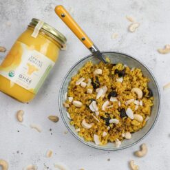 Spring Sunrise Organic Grass Fed Ghee Butter - USDA Certified Organic Clarified Butter - Sustainably Sourced (16oz Jar)