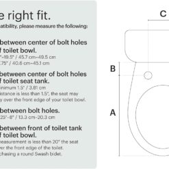 Brondell LE99 Bidet Toilet Seat, Fits Elongated Toilets, Electric Bidet with Remote, Warm Air Dryer, Strong Wash Mode