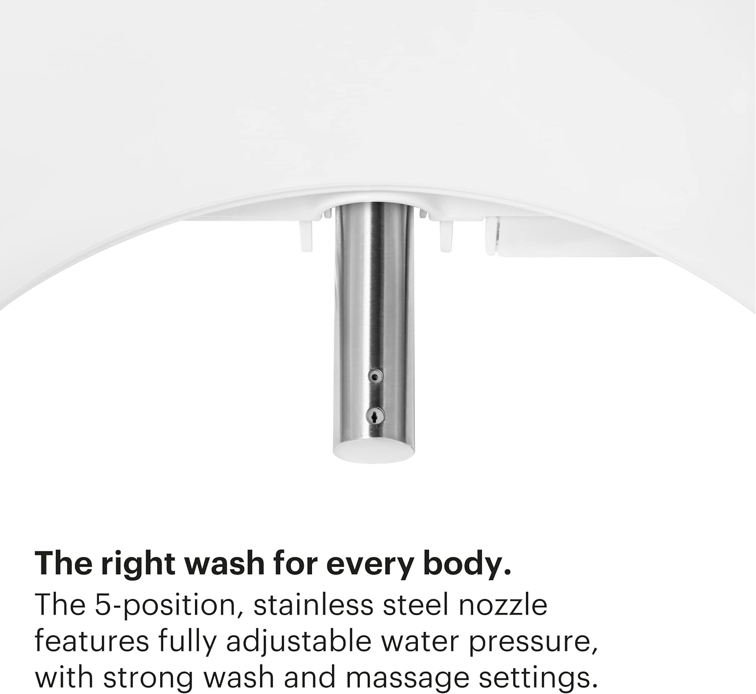 Brondell LE99 Bidet Toilet Seat, Fits Elongated Toilets, Electric Bidet with Remote, Warm Air Dryer, Strong Wash Mode