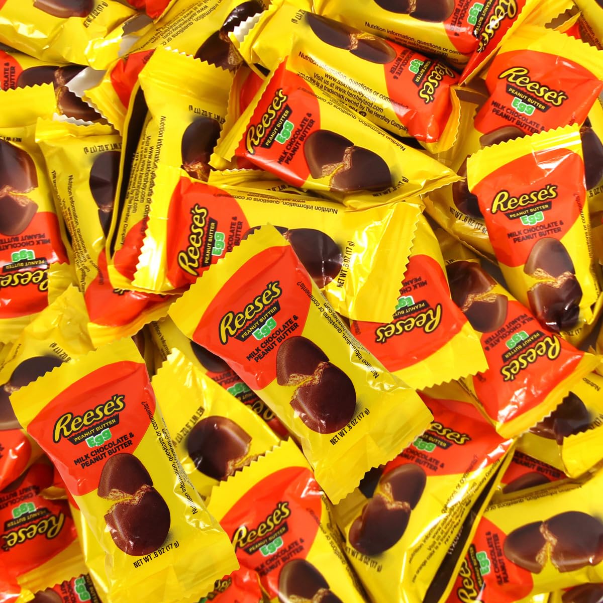 SWEETSIDE CANDY CO. Easter Chocolate Eggs, 4LB Reeses Eggs Bulk Pack, Each Egg 0.60oz