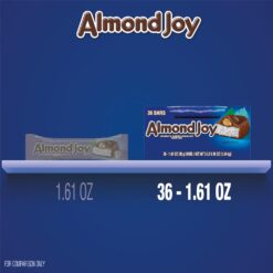 ALMOND JOY Coconut and Almond Chocolate Candy Bars, 1.61 oz (36 Count)