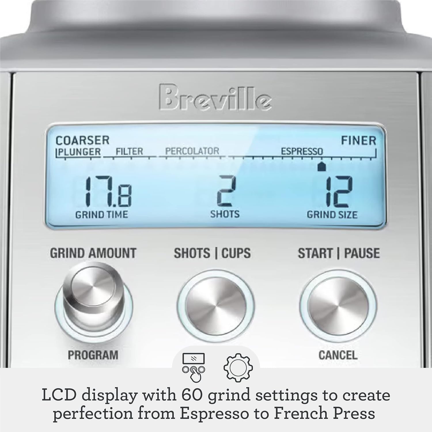 Breville Smart Grinder Pro BCG820DBL, Damson Blue