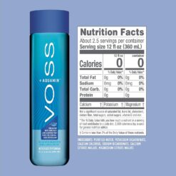 VOSS+ Aquamin Enhanced Water - Pack of 12 Bottles, 850ml Each - Purified Hydrating Water - 74 Trace Minerals & Electrolytes