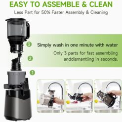 LUIXXN Cold Press Juicer, 5.8