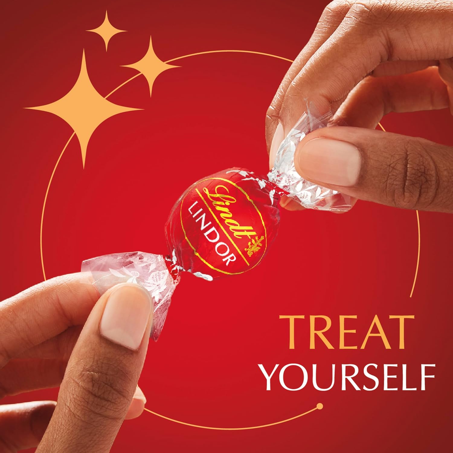 Lindt LINDOR Milk Chocolate Candy Truffles, Milk Chocolate with Smooth, Melting Truffle Center, 50.8 oz., 120 Count