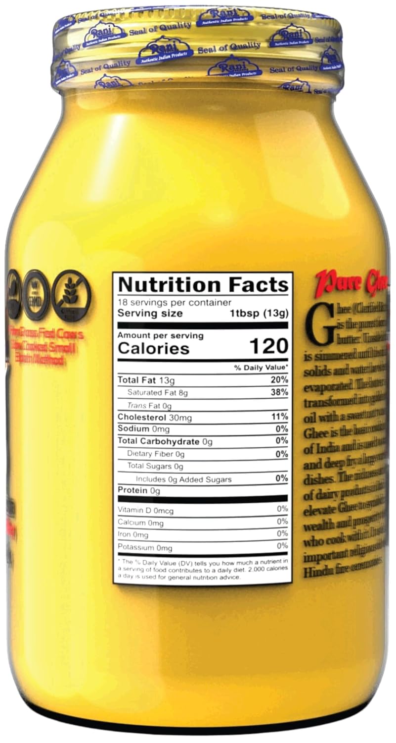 Rani Ghee Pure & Natural from Grass Fed Cows (Clarified Butter) 32oz(2lbs) 908g