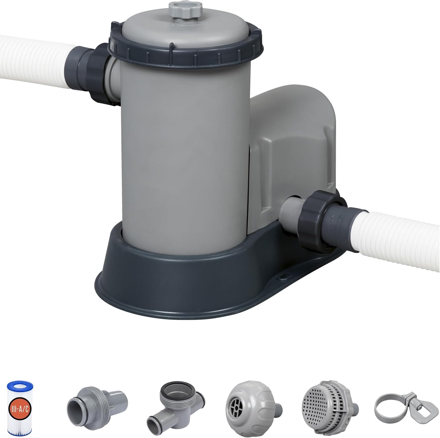Bestway 58390E Flowclear 1500 GPH Filter Pump for 300 to 8,400 Gallon Above Ground Swimming Pool