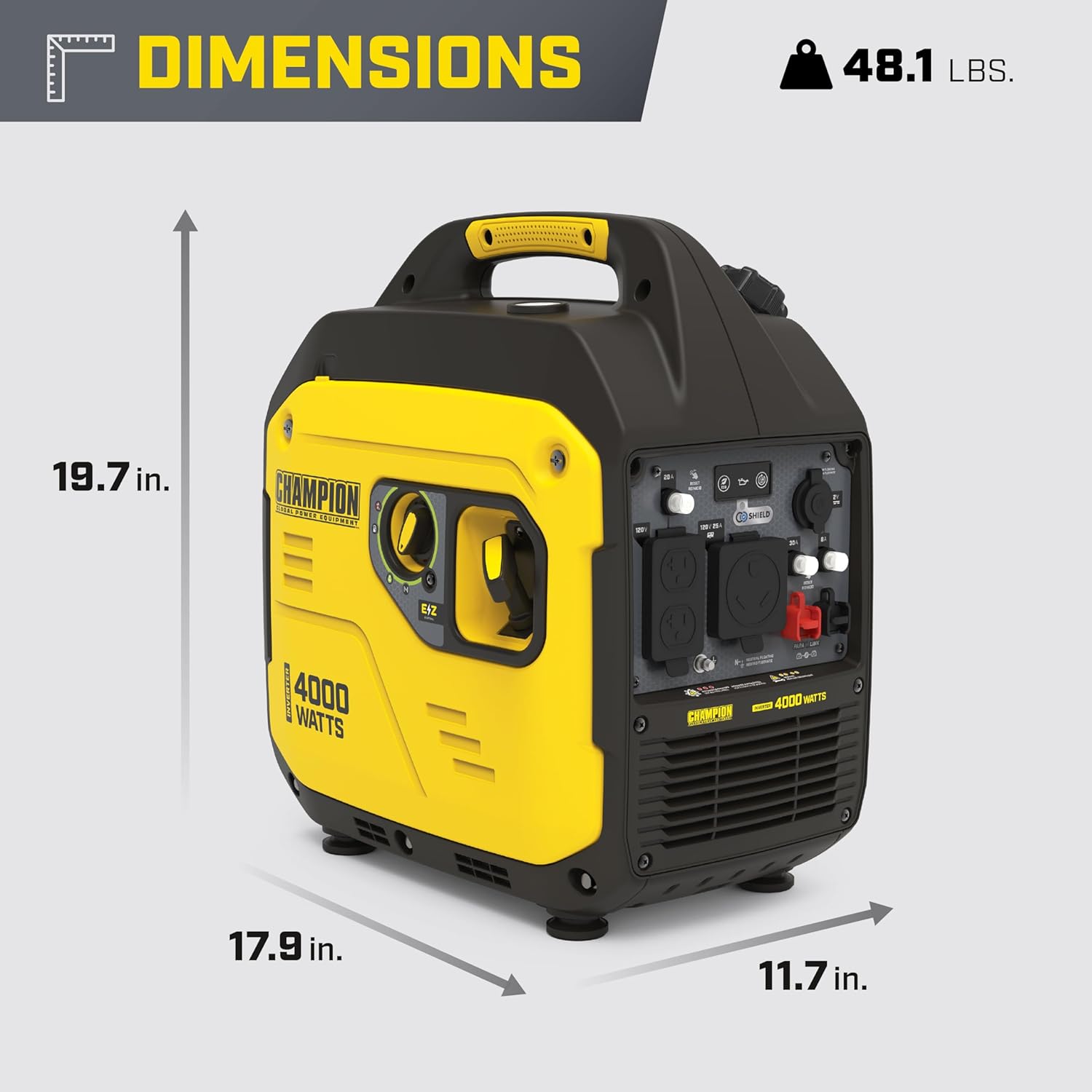 Champion Power Equipment 4000-Watt RV Ready Portable Inverter Generator with Quiet Technology and CO Shield - Image 2
