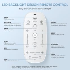 LEIVI Electric Bidet Smart Toilet Seat with Dual Control Mode, Adjustable Warm Water and Air Dryer, Ultra Slim Heated Toilet Seat