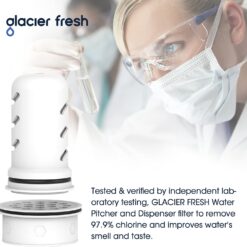 GLACIER FRESH Water Pitcher Filter Replacement for LS Home Dispenser and Pitcher Systems, Reduces Chlorine Taste and Odor