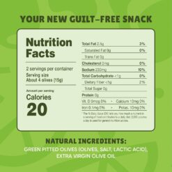 Freestyle Snacks Olive Snack Packs - 24 Pack Variety - Original Green, Hot & Spicy, Lemon Garlic, and Kalamata, 1.1oz (24 Pack)