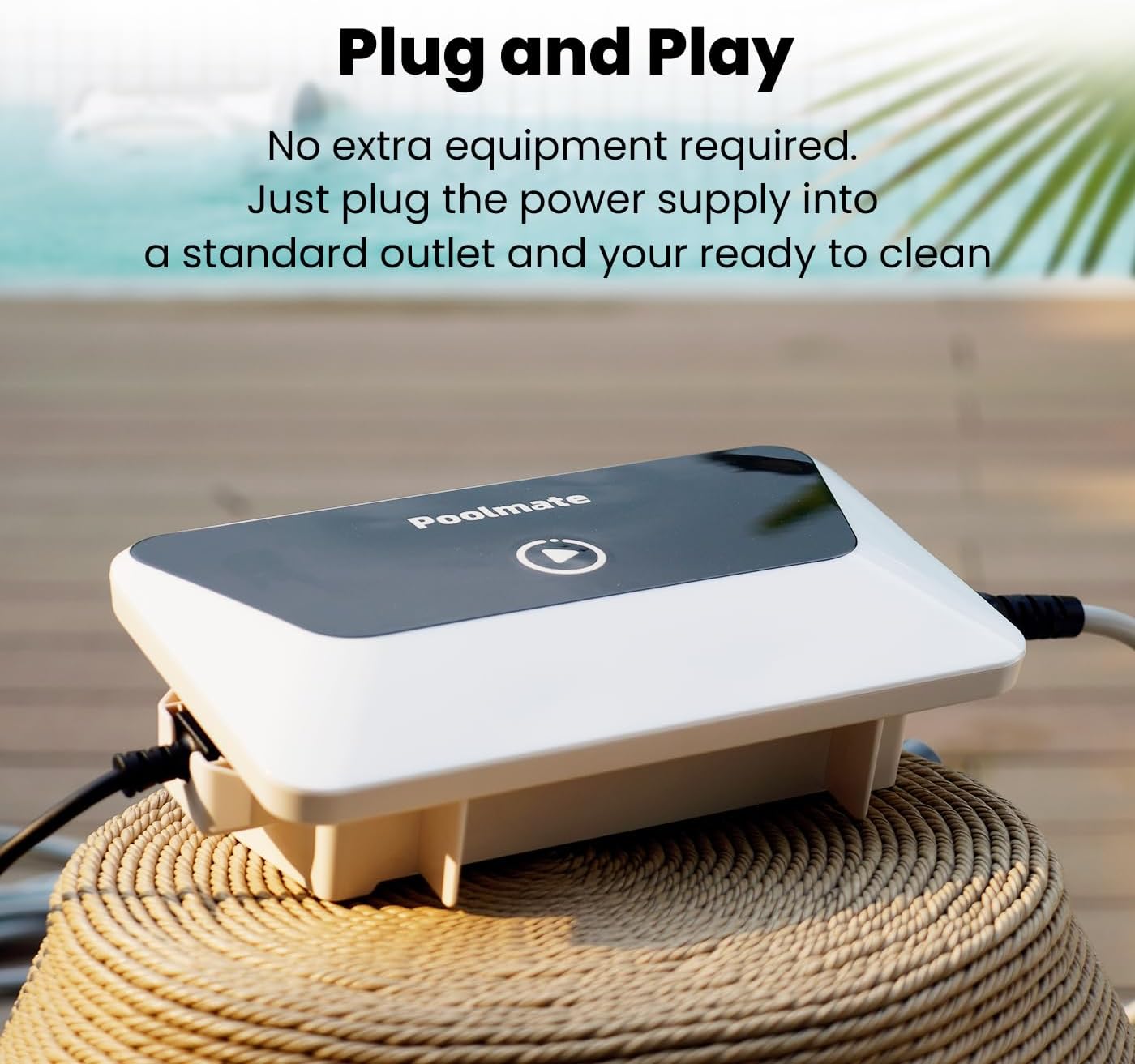 Hydro 4 Pool Robot, Pool Vacuum for Inground and Aboveground Pools, Floor, Wall and Waterline Cleaning and Scrubbing, 50' Cord