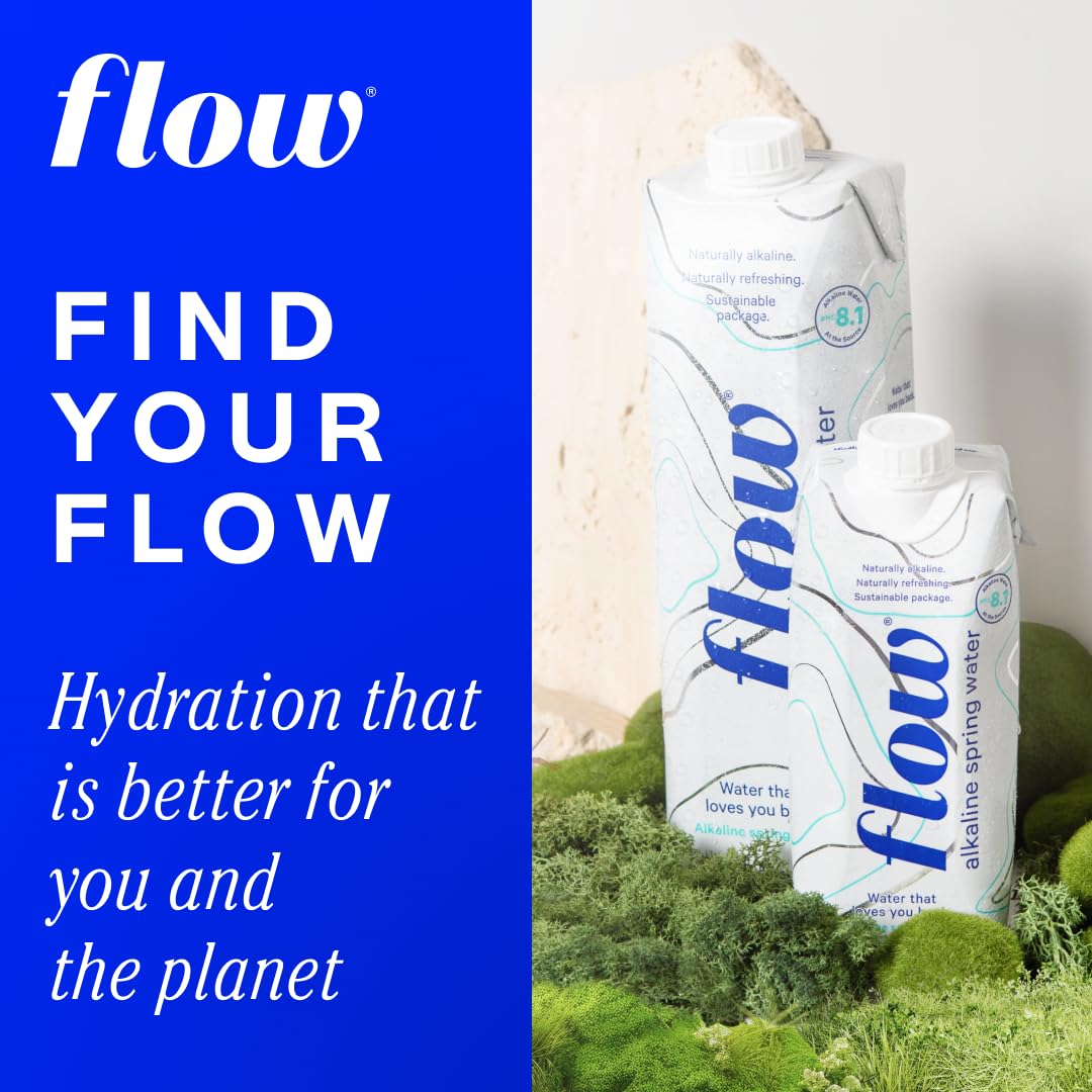 Flow Alkaline Spring Water - Refreshing Taste Of Natural Alkaline Water With Natural Electrolytes,12 Pack of 16.9 FL Bottles