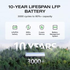 EF ECOFLOW Portable Power Station DELTA 2, 1024Wh LiFePO4 (LFP) Battery, 1800W AC/100W USB-C Output