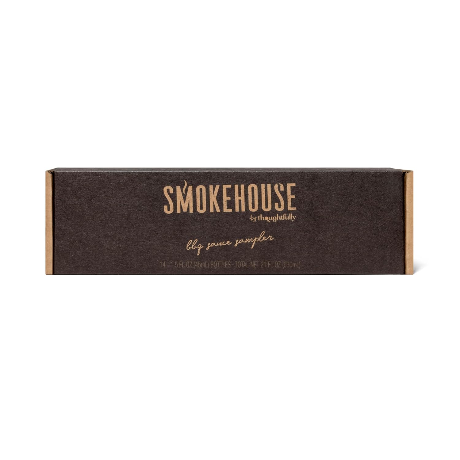 Thoughtfully Smokehouse, Gourmet BBQ Sauce Sampler Variety Pack in Glass Bottles, Vegan and Vegetarian, Pack of 14