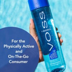 VOSS+ Aquamin Enhanced Water - Pack of 12 Bottles, 850ml Each - Purified Hydrating Water - 74 Trace Minerals & Electrolytes