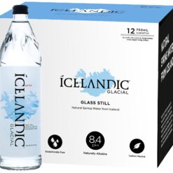 Icelandic Glacial Natural Spring Water, Still, 25.3 oz Glass Bottles, pack of 12