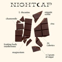 Alice Mushrooms Nightcap, Mushroom Chocolates, Supports Deep Sleep, Calm Mind, and Stress Relief - Magnesium, Zinc