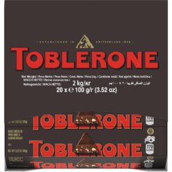 Toblerone Dark Chocolate Bar with Honey and Almond Nougat, 20 - 3.52 oz Bars