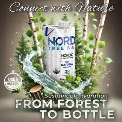 Nordic Tree Water 100% USDA Organic Birch Tree Sap – Electrolytes, Minerals, Prebiotics & Vitamins, Sustainable Product of Finland
