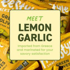 Freestyle Snacks Olive Snack Packs - 24 Pack Variety - Original Green, Hot & Spicy, Lemon Garlic, and Kalamata, 1.1oz (24 Pack)