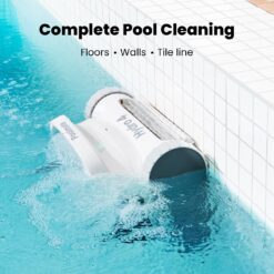 Hydro 4 Pool Robot, Pool Vacuum for Inground and Aboveground Pools, Floor, Wall and Waterline Cleaning and Scrubbing, 50' Cord
