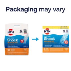 HTH 52037R Pool Care Shock Advanced, Swimming Pool Chemical - Shock Treatment, 1lb (12 Pack)