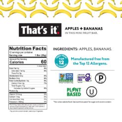 That's it. Mini Fruit Bars Gift Pouch (Variety 36 Count) No Sugar Added, Plant-Based, Vegan & Gluten Free, Paleo, Non GMO, Fiber