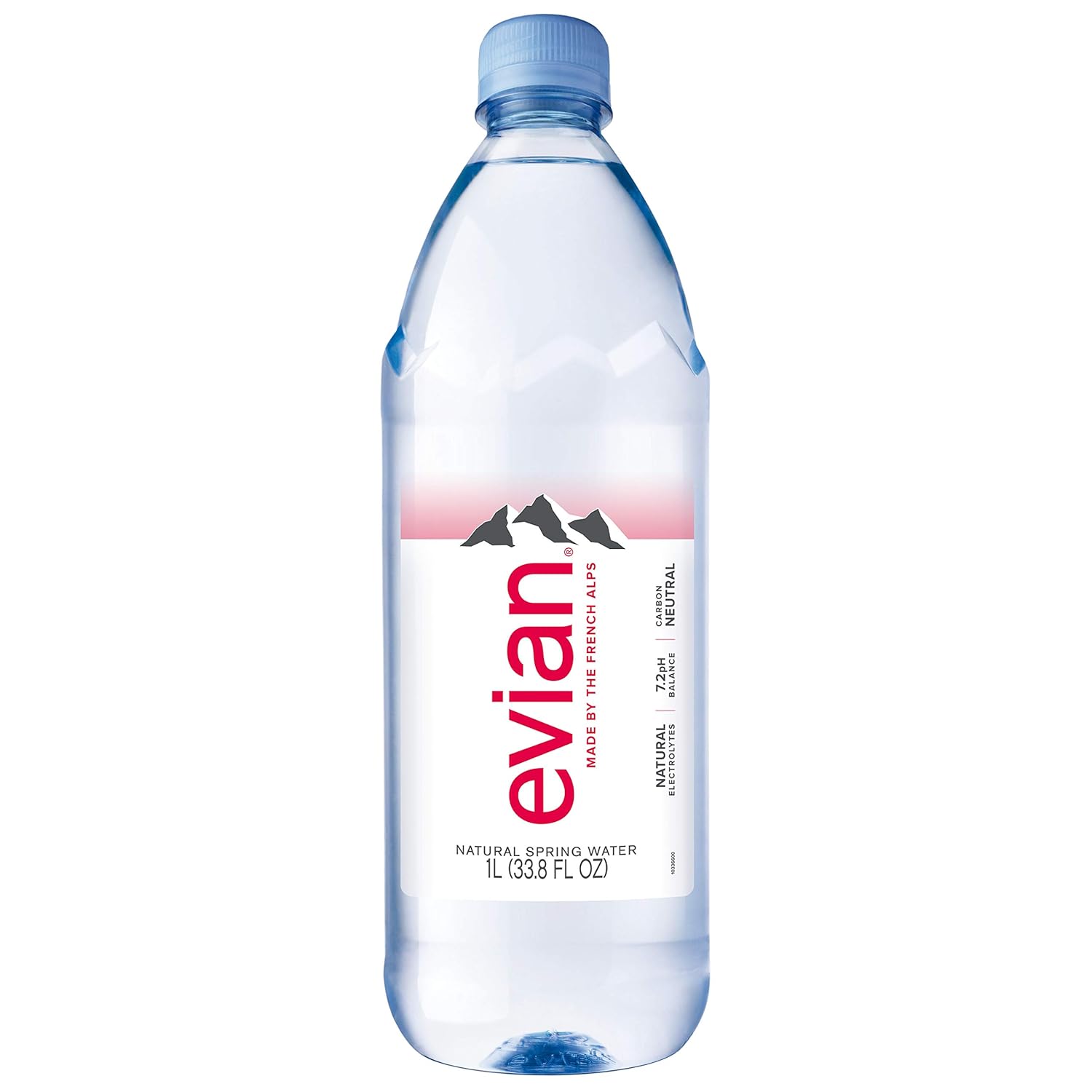 Evian Natural Spring Water, 1 L bottle, 12 pack