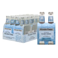Fever-Tree Club Soda - Premium Quality Mixer - Refreshing Beverage for Cocktails & Mocktails - 6.8 Fl Oz Bottles - Pack of 24