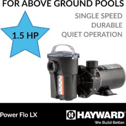 Hayward W3SP1580X15 Power Flo Pool Pump, 1.5 HP