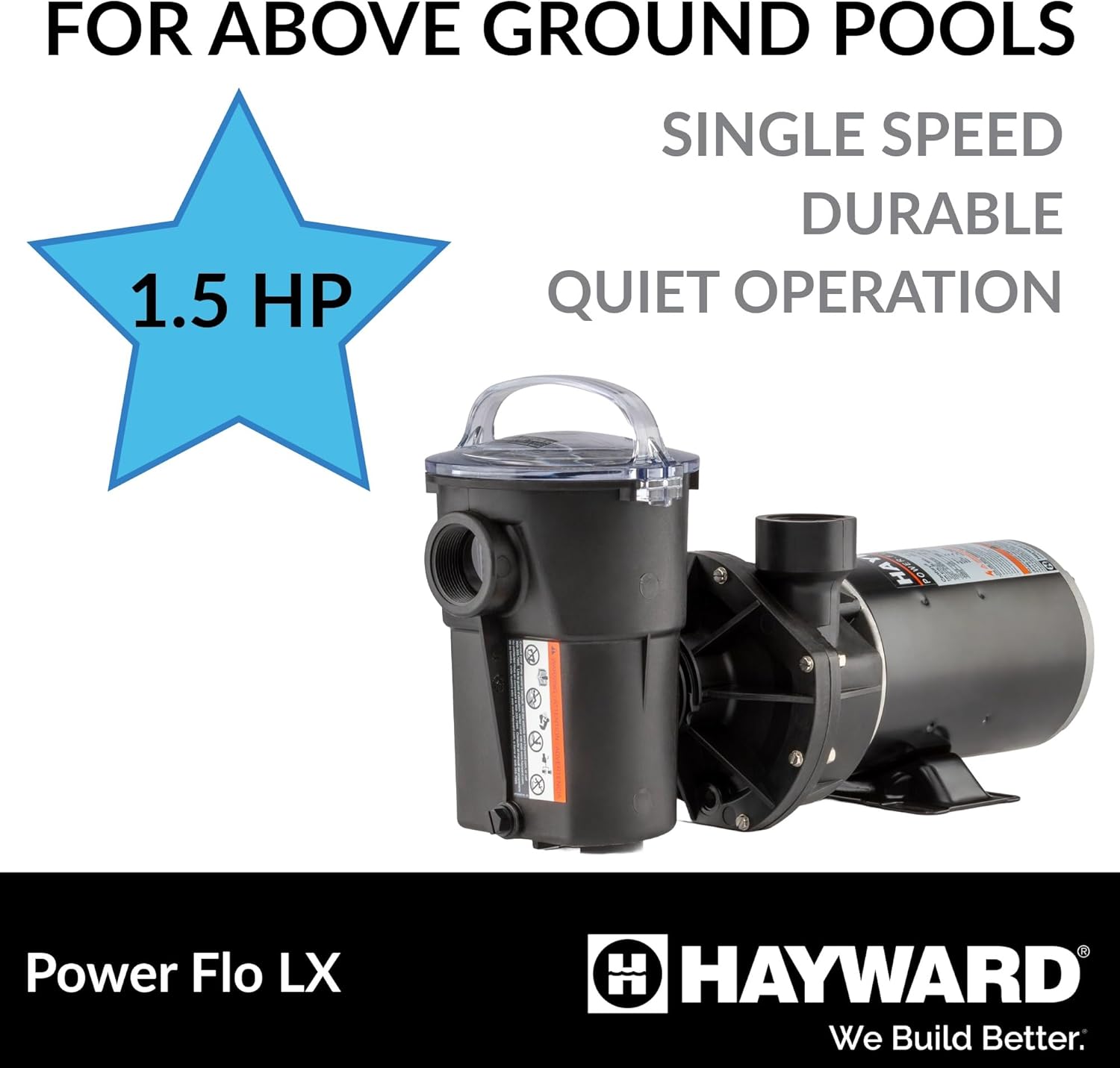 Hayward W3SP1580X15 Power Flo Pool Pump, 1.5 HP