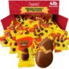 SWEETSIDE CANDY CO. Easter Chocolate Eggs, 4LB Reeses Eggs Bulk Pack, Each Egg 0.60oz