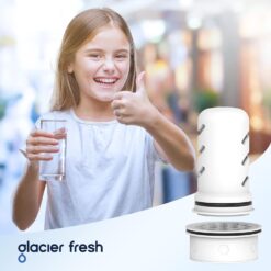 GLACIER FRESH Water Pitcher Filter Replacement for LS Home Dispenser and Pitcher Systems, Reduces Chlorine Taste and Odor